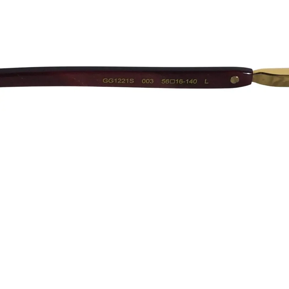 Gucci Sleek Purple Street Gg Rectangular Sunglasses